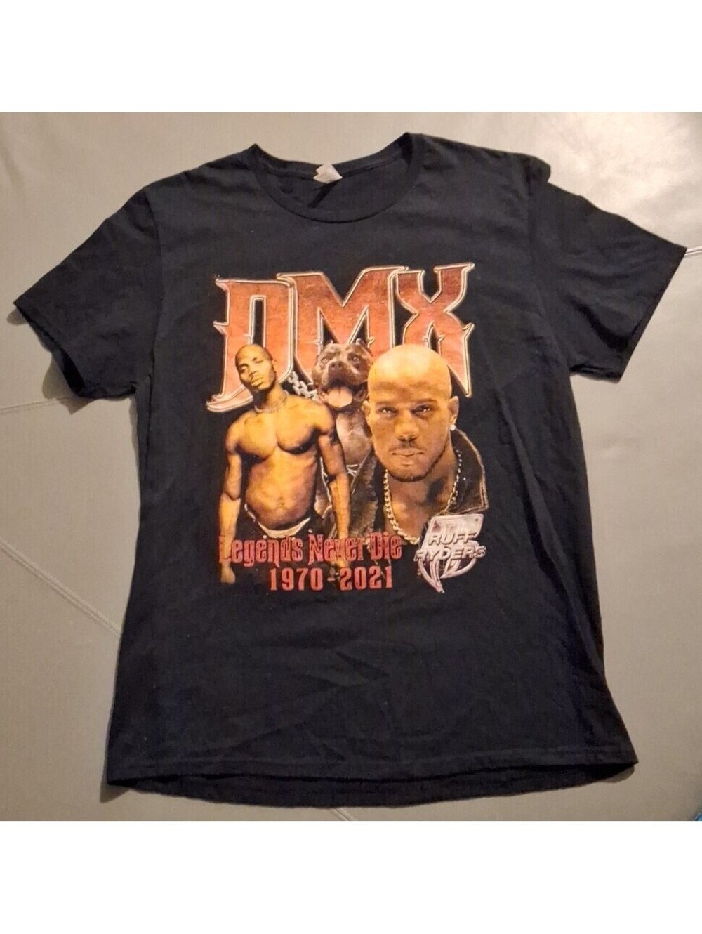 DMX Men's Black Rap Graphic Shirt Size Large